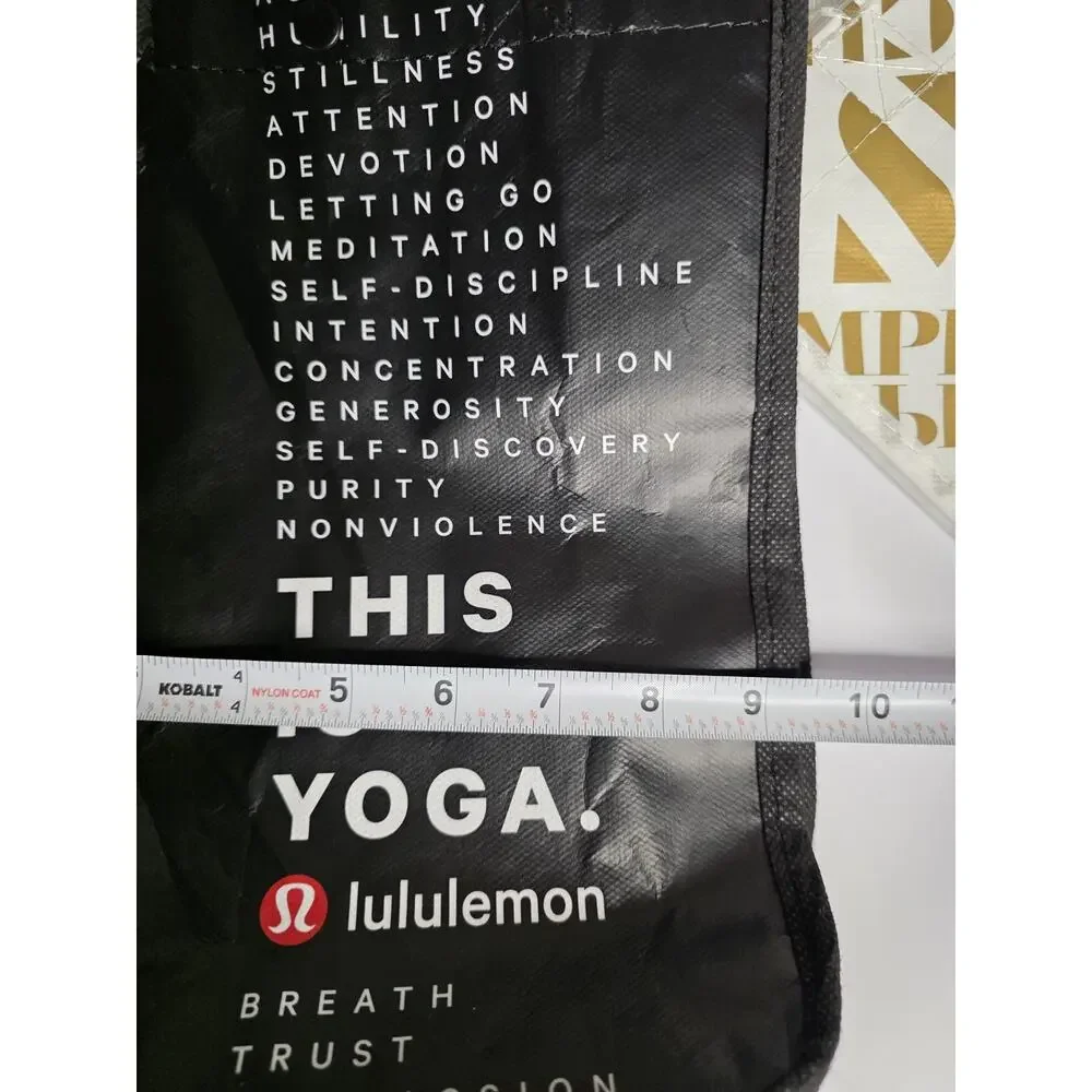2 Lululemon Reusable Shopping Tote Lunch Bag 12